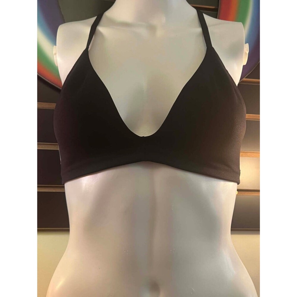 ✨ NIKE X SKIMS Black Matte Plunge T-Back Bralette Wireless Bra Onyx 🖤